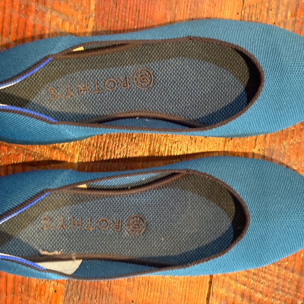 Rothy's Teal Blue Loafers 10
